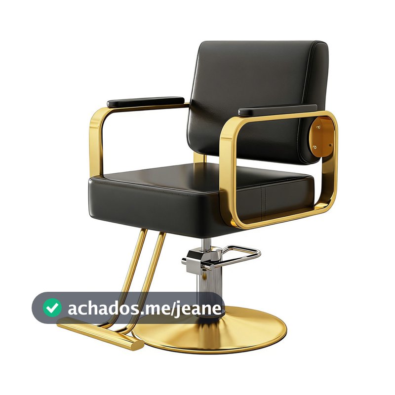 Cadeira De Barbeiro O Chassi Dourado Gira O Novo 2026 Brave Bull