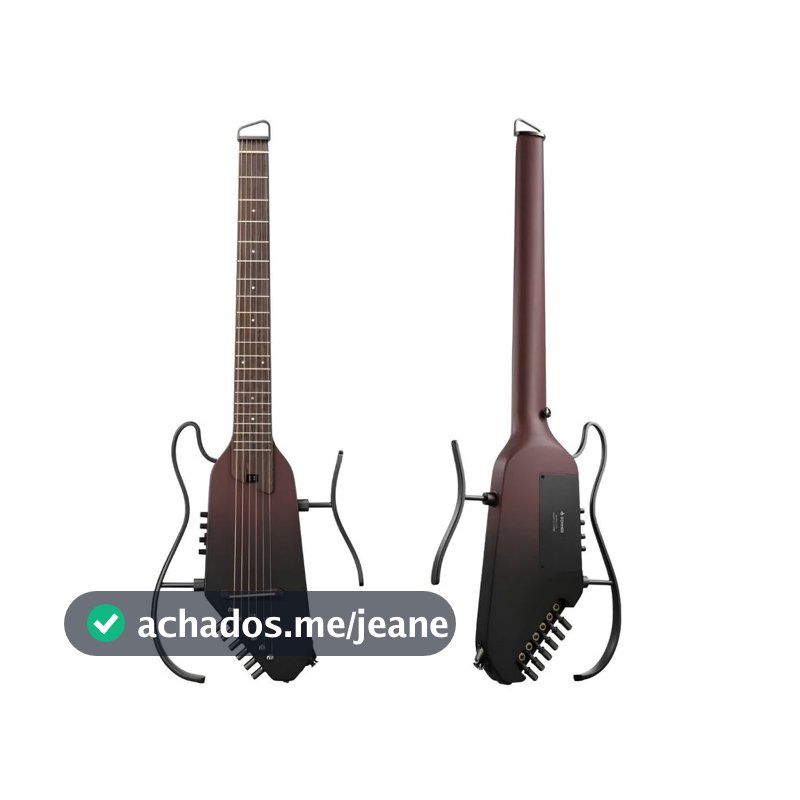 Violão Elétrico Silent Donner Hush I Pro Headless Maillard Fade Efeitos Bluetooth USB-C Bag
