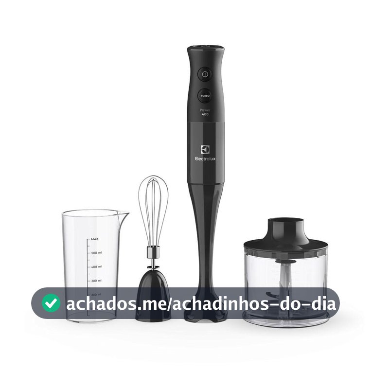 Mixer 3 em 1 Electrolux Preto 400W com Tecnologia TruFlow (EIB10)