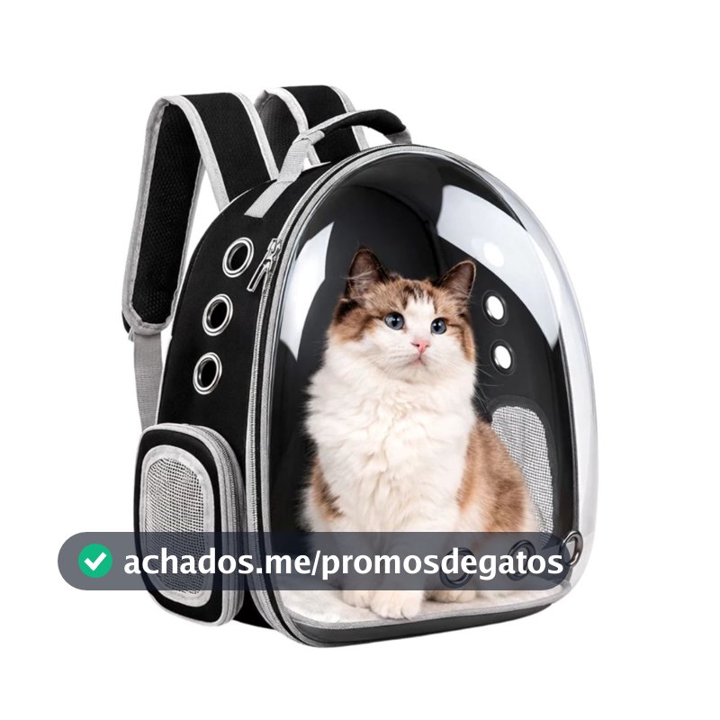 Mochila Pet de Transporte para Cachorro e Gato Astronauta com Visão Panorâmica Savana Pet