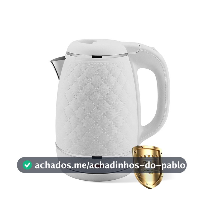 Chaleira Elétrica 110V 1,5L 304 Inox 1355W LGR-805 Desligamento Automático Antifervura Seca Mantém Aquecido para Casa Co