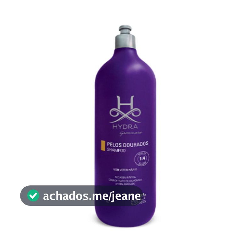Shampoo Pelos Dourados 1L Hydra Pet Society