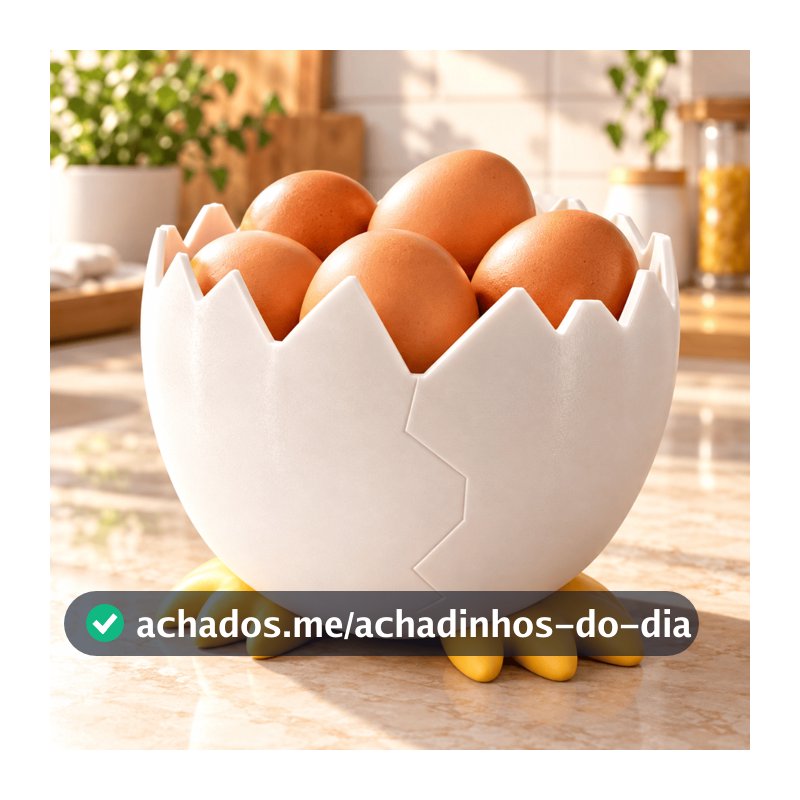 Porta Ovos Criativo Galinha Organizador de Cozinha Recipiente Decorativo Casca de Ovo