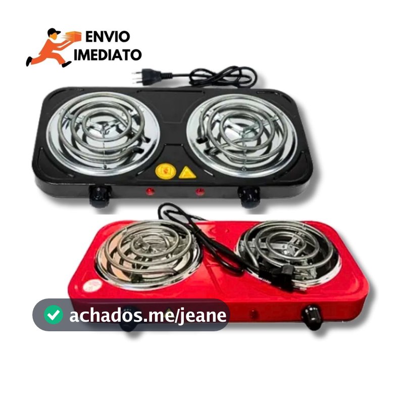 Fogareiro Elétrico 2 Bocas Portátil Camping Cooktop Cozinha 110v 220v