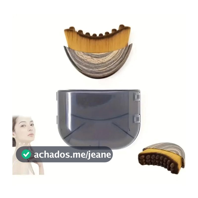 Escova Manual para Limpeza Linfatica comCerdas Ovais para Peles Sensiveis e LinfedemaReduz Inchaco Facial Molde o Queixo