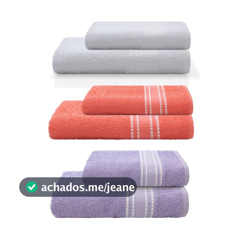Jogo de Toalhas 4 peças Banho 62x120cm + Rosto - Linea Camesa