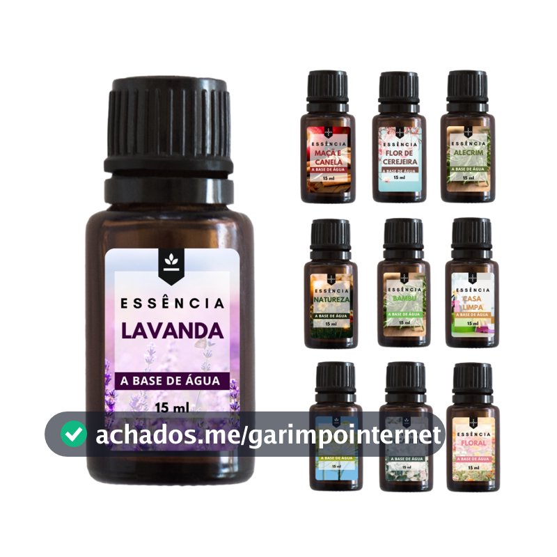 Super Kit 10 Essências Para Umidificador Aromatizador e Difusor Elétrico 15ml