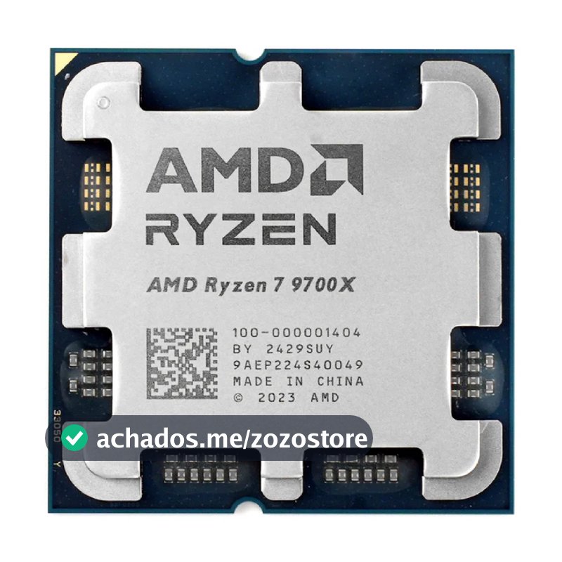 Processador AMD Ryzen 7 9700X 3.8GHz (5.5GHz Turbo) 8 Cores 16 Threads AM5 40MB Novo (Sem Caixa ou Cooler)