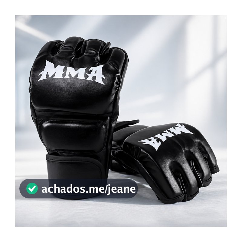 Luva MMA Profissional Meio Dedo Boxe Muay Thai Karatê Sparring Treino Luta Par