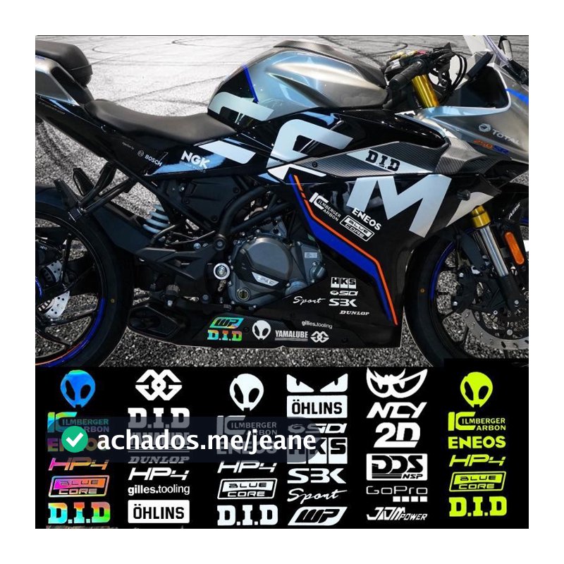 Adesivos Refletivos Para Motocicleta GP Racing Prints Pedal De Carro Elétrico Modificado Decoração De
