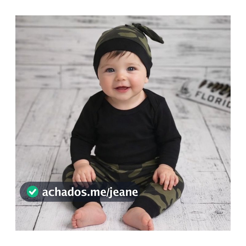 Conjunto Bebe Camuflado Outono Inverno