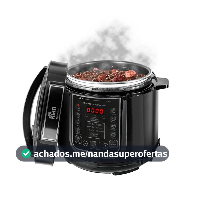 Panela de Pressão Elétrica 6L 1000W PPE102 - Kian