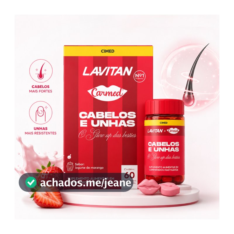 Lavitan Carmed Cabelos E Unhas 60cps | Vitamina Mastigável