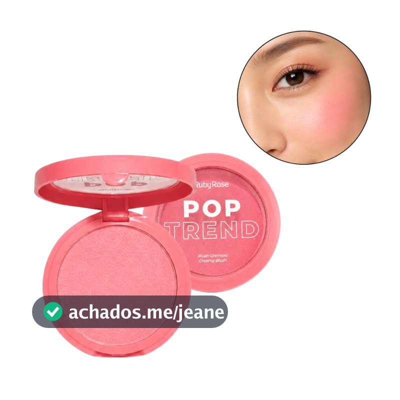 Blush Textura Cremosa e Macia de Fácil Esfumado Pop Trend Ruby Rose
