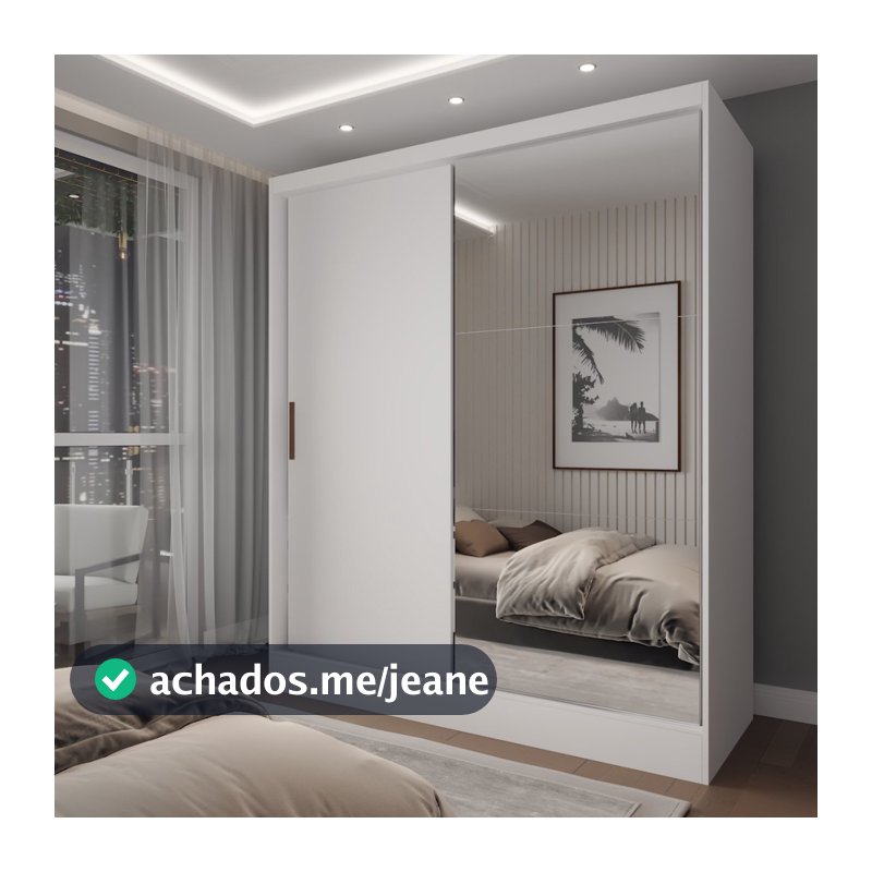 Guarda-Roupa Solteiro La Paz 2 Portas 2 Gavetas com Espelho