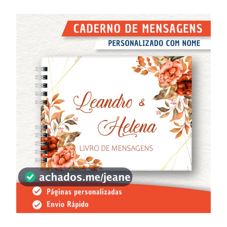 Caderno de mensagens - Livro de assinaturas