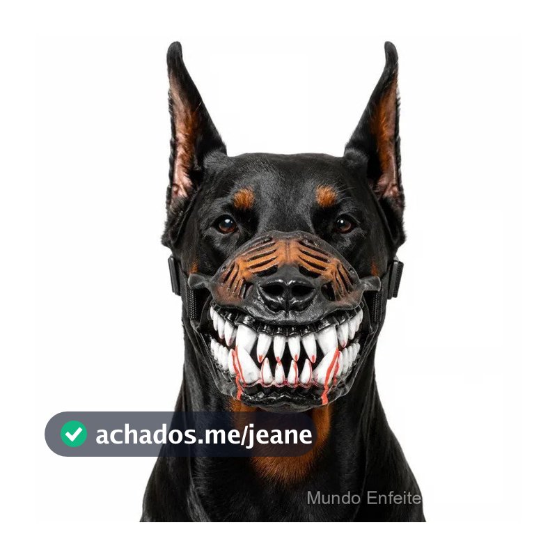 Máscara de Látex Cachorro com Boca Móvel, Máscara de Dinossauro, Acessório Engraçado para Festa e Halloween