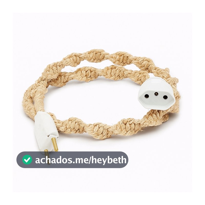 Extensão de Macrame com Corda de Sisal 1m