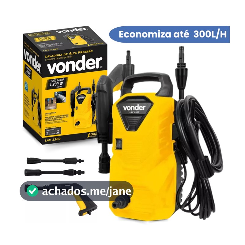 Lavadora De Alta Pressão Lav1300 Libras Vonder 1.300lbf