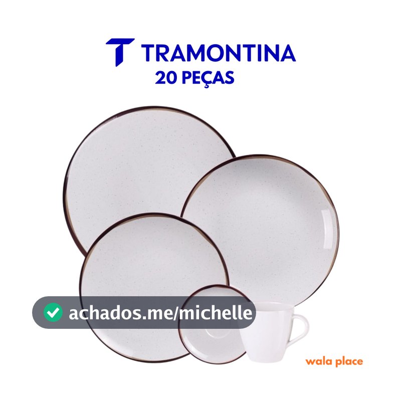 Jogo de Jantar Canyon Porcelana Decorada 20 Peças Tramontina