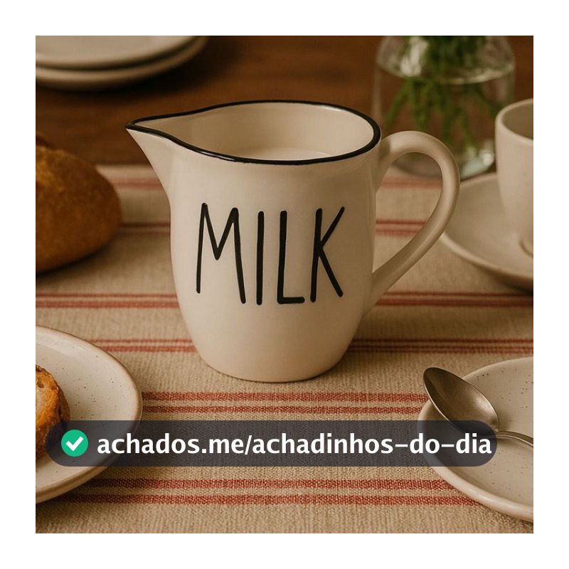 Leiteira em Porcelana 200ml Milk Filete Preto - Vencedor