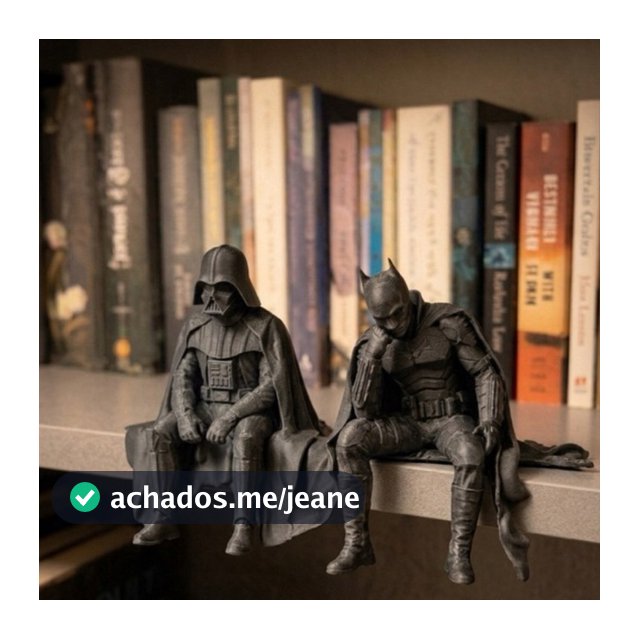 Miniatura Batman Decorativa Sentado – Action Figure Geek para Estante, Mesa e Decoração
