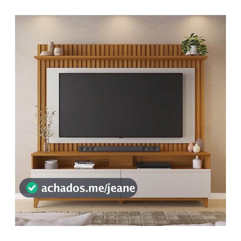 Estante Home para TV até 65 Ripado 2 Portas NT 1340 Notável Móveis