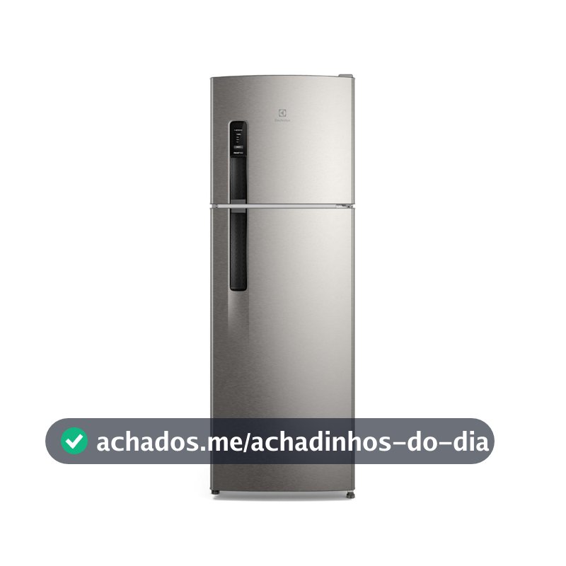 Geladeira Electrolux Frost Free 380l Autosense Inverter Duplex If41s Inox Look