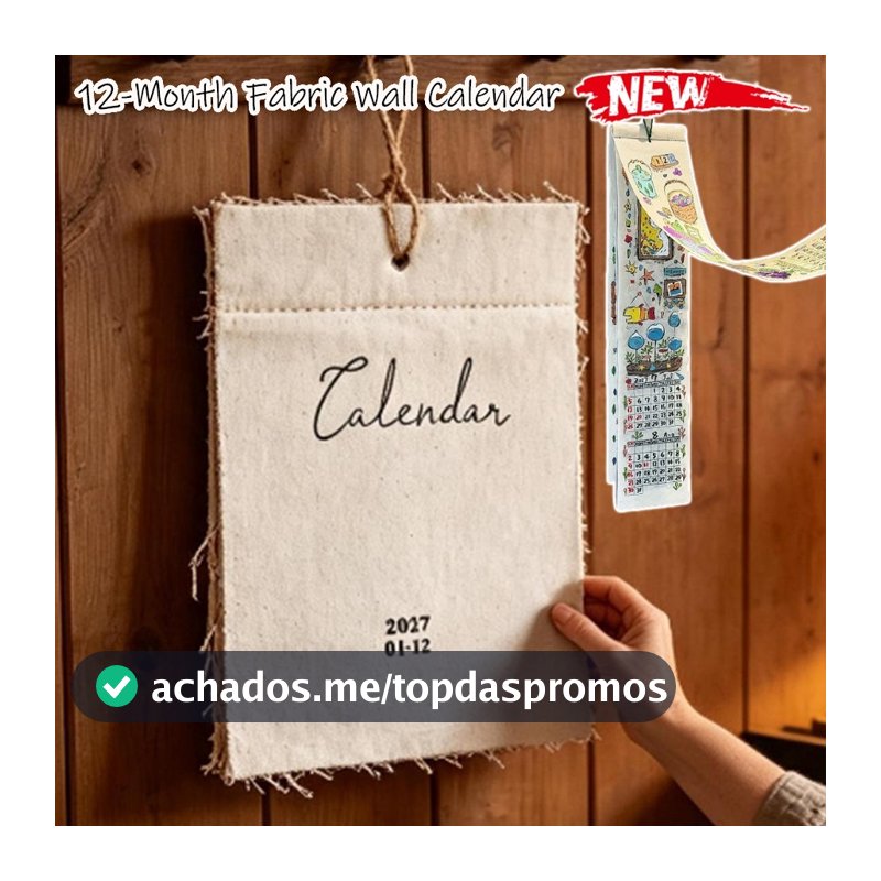 Calendário Bonito 2027 Criativo Lona Gancho Decoração De Parede Festa Festival DIY Presente