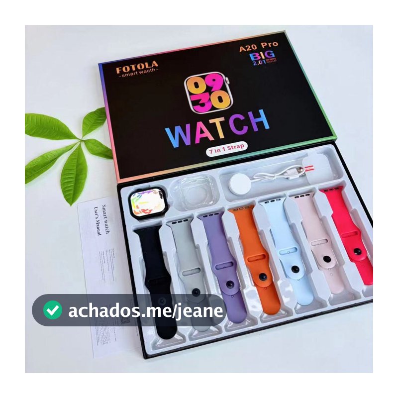 2026 Novo Relógio Smartwatch S20PROMAX,S20Ultra 7 Em 1Alças 49MM Tela De Toque Completo Esporte Smartwatch