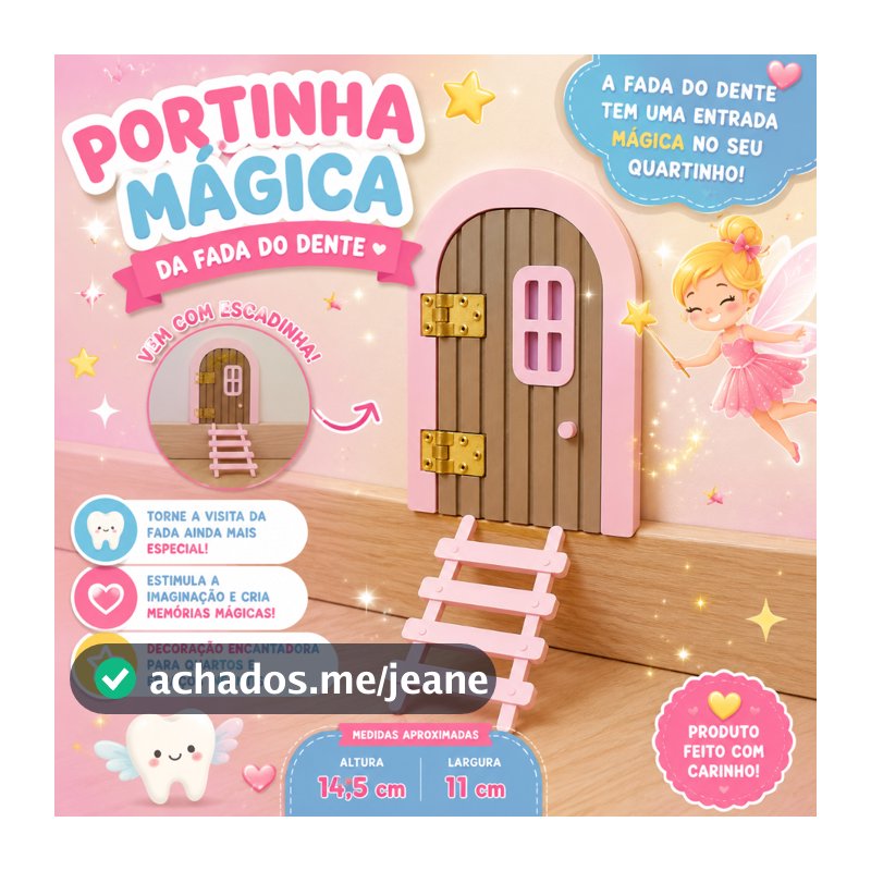 Portinha fada do dente - Mini porta fada - portinha ratinho Perez