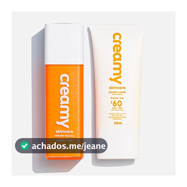 Duo Protetor Solar FPS60  + Sérum Antioxidante - Vitamina C - Creamy Skincare