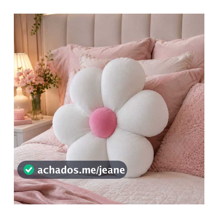 ALMOFADA FLOR DE PELUCIA MARGARIDA 6 PÉTALAS DE 38 CM /PELUCIA DECORAÇAO/DIA DAS MAES