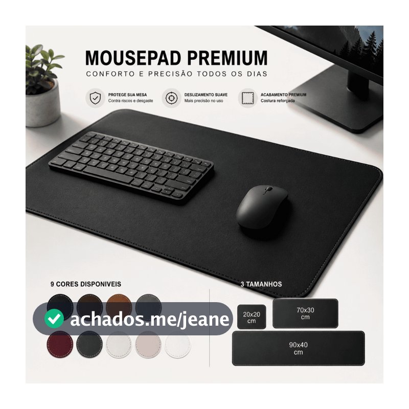 Mousepad Ergonomico 90x40cm Mouse pad Grande Em Couro Desk pad Mesa Home Office