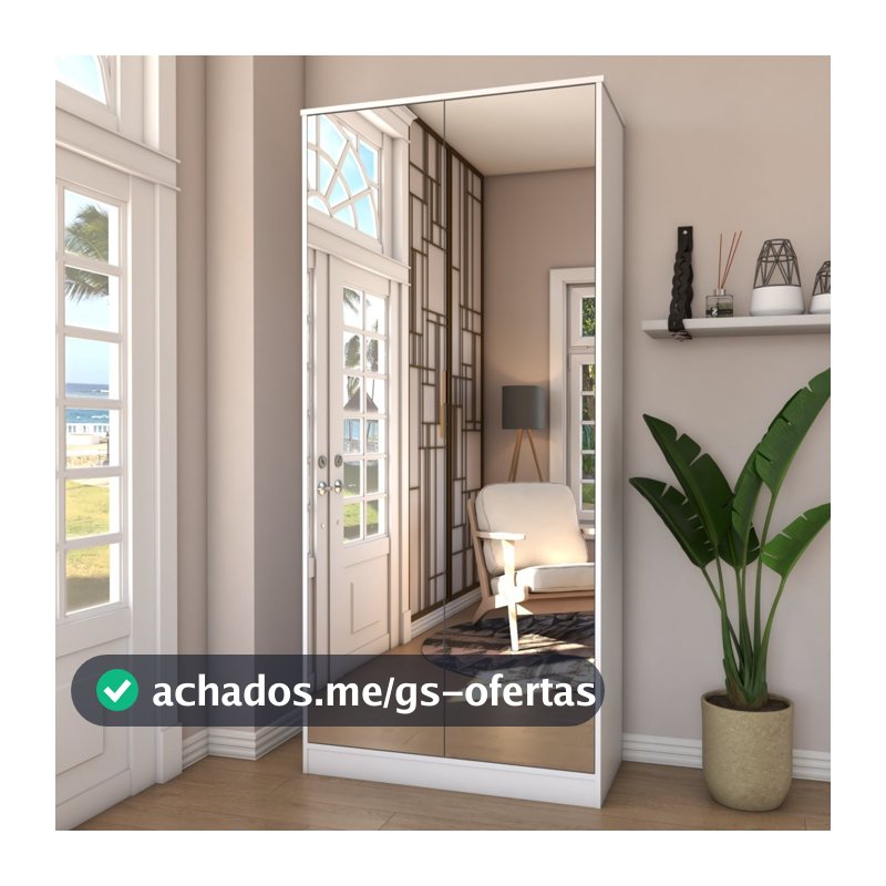 Sapateira Rubi 2 Portas com Espelho 1 Gaveta para 15 pares de Sapato