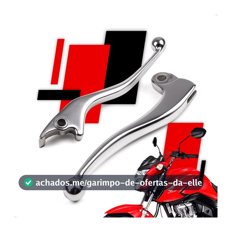 Par Manete Freio Disco + Embreagem Honda Cg Fan Titan 125 150 160 Cromado Preto