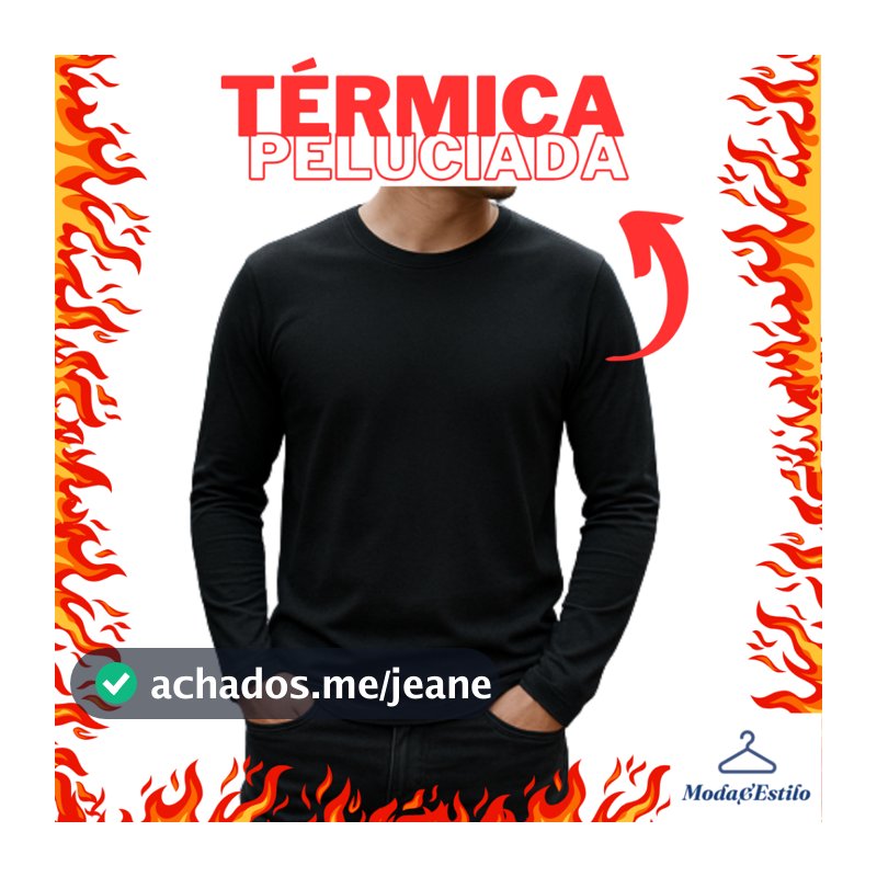 Blusa de Frio Segunda Pele Térmica Peluciada Inverno Frio Forrada Flanelada Manga longa Masculina