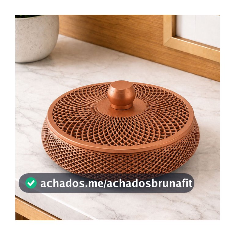Cesto com tampa Porta Objetos  Organizador de Mesa Decorativo e Porta Treco Moderno