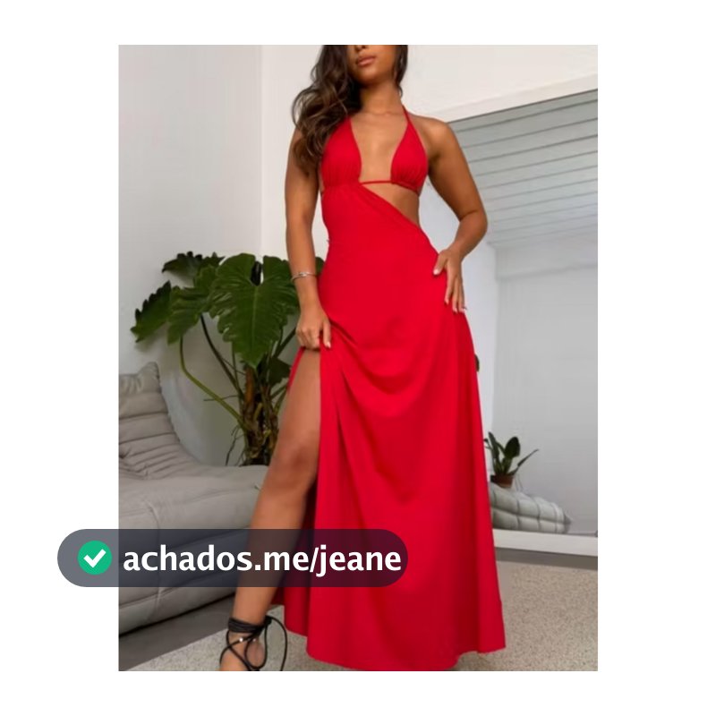 Vestido Longo Femenino Com Bojo Lateral Costa Nua Amarracao de Festa Con Fenda Tecido Duna
