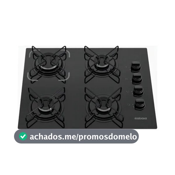 Cooktop Itatiaia Essencial 4 Bocas Preto – Bivolt 127V/220V com Acendimento Automático
