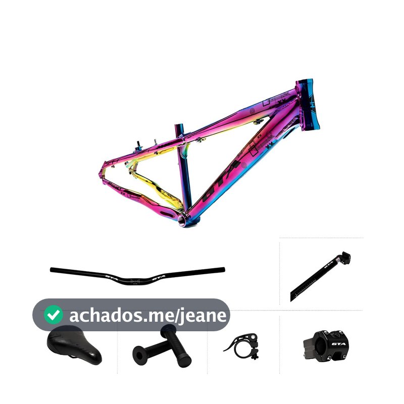 Quadro Bike Freeride Aro 26 GTA Rebel Alumínio Manobra Grau Várias Cores
