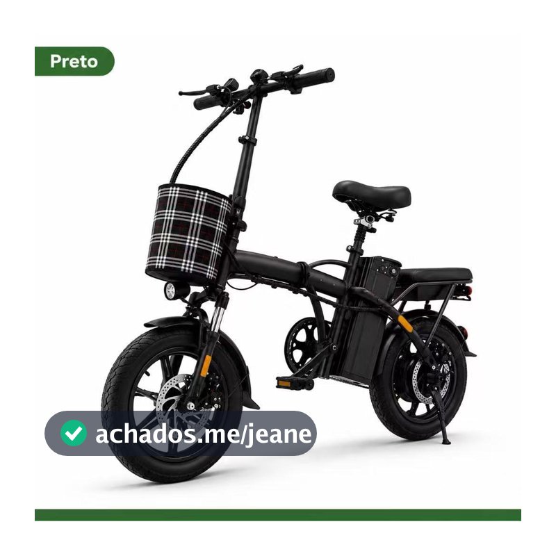 Bicicleta Elétrica Dobrável para Adultos – Pedal Assistido e Motor Brushless