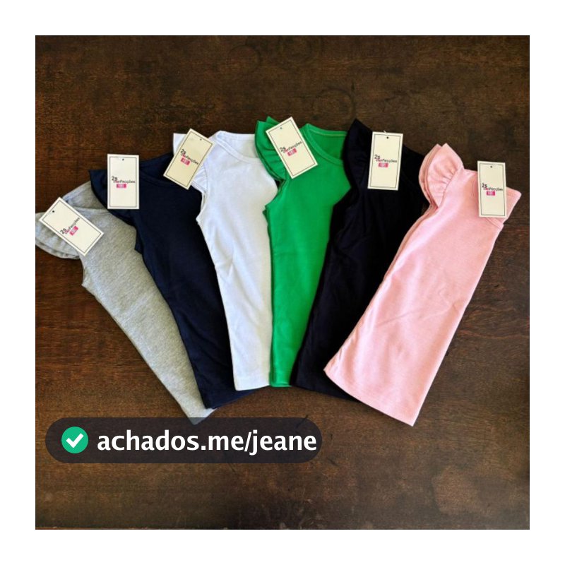 Kit sortido 3 Blusa Infantil Camisa Menina Manga Franzida sem estampa 1 ao 10