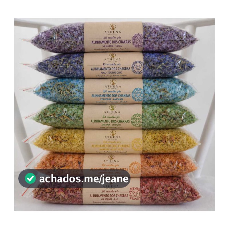 Kit Escalda Pés Alinhamento dos Chakras – 7 Sachês de 250g
