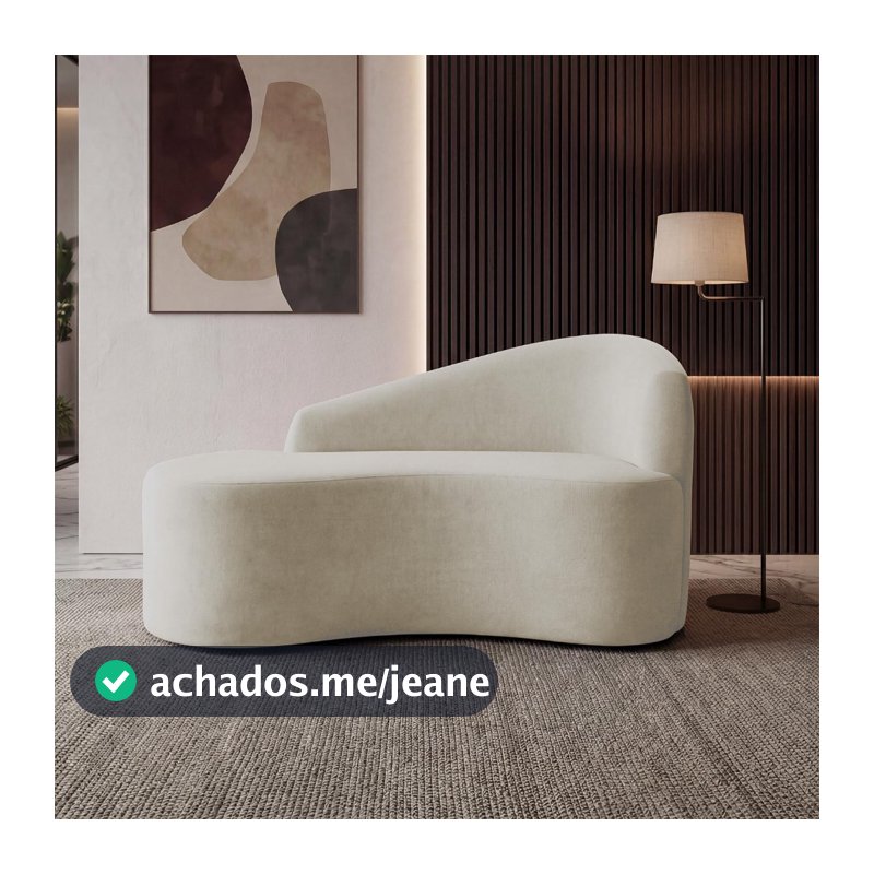 Mini Sofá Aurea Orgânico 2 Lugares Curvo Design Elegante Suede