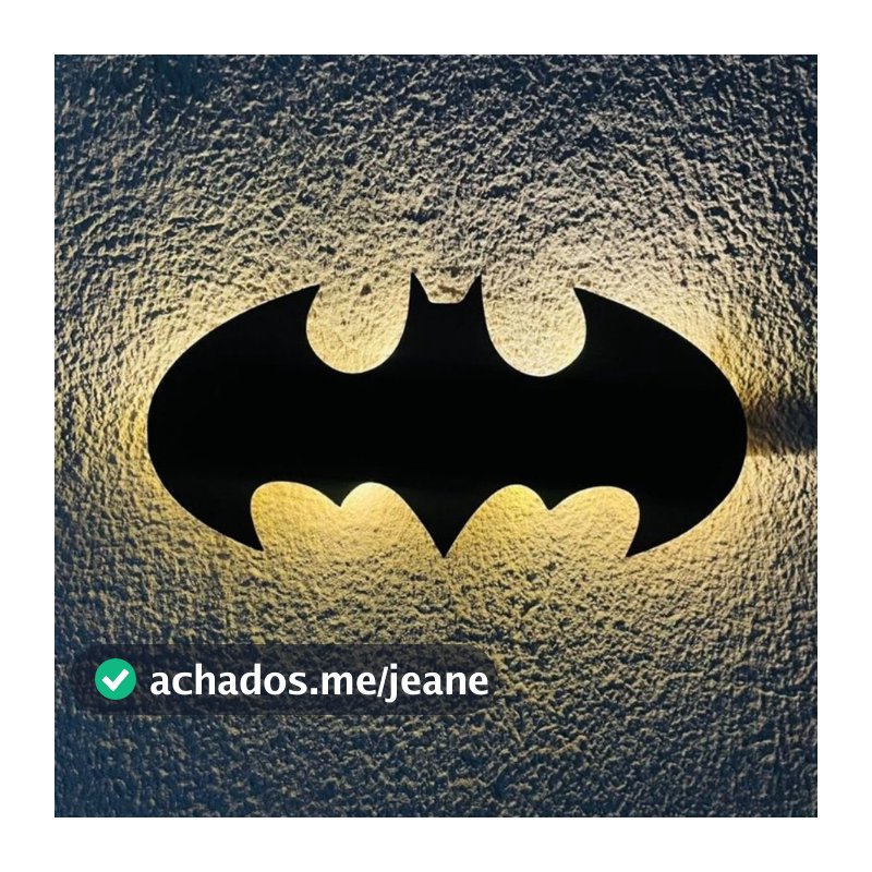 Luminária Abajur Led Batman Decoração Temática Para Quarto Infantil