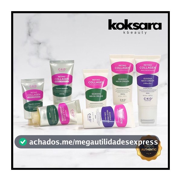 Ckd Retino Collagen Low Molecer 300 Guasha Neck Cream/Peel Talk Shot 50ml , Serum 30ml , 40ml (original E Recarga)