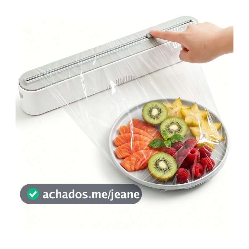 Cortador De Papel Filme Alumínio Dispenser Plástico Descartável Embalador de Manteiga Para Cozinha Com Base Magnética