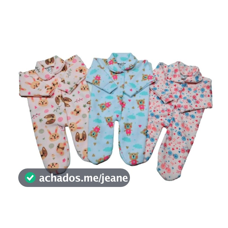 KIT COM 3 MACACÕES  DE BEBÊ SOFT QUENTINHO E MACIO- ESTAMPADO MENINO MENINA