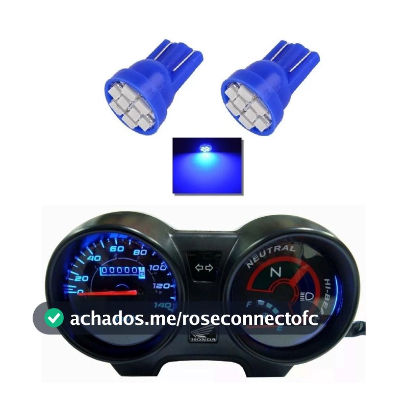 Par Led T10 Azul Painel Cg Titan Fan Factor 125 150 160